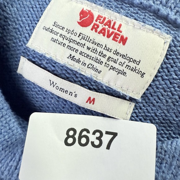 Fjallraven Kiruna Knit Sweater Womens M Blue $125 Gorpcore - Picture 11 of 11